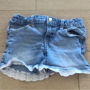 Cat & jack lace trim denim shorts